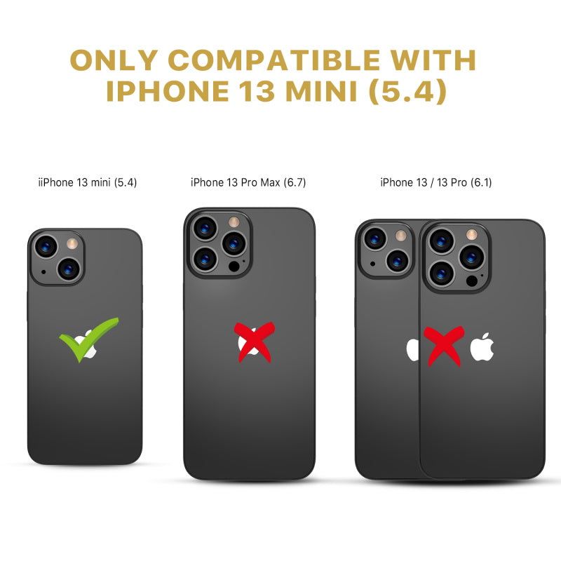 MyBat Pro Full Coverage Tempered Glass Screen Protector for Apple iPhone 13 mini (5.4) - Black (1102109)
