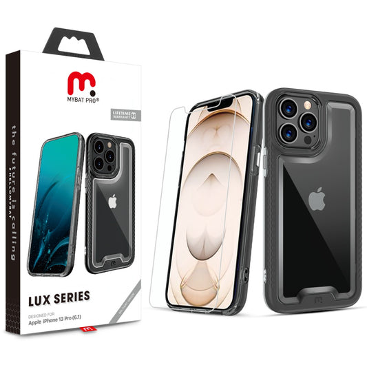 MyBat Pro Lux Series Case with Tempered Glass for Apple iPhone 13 Pro (6.1) - Black (1102053)