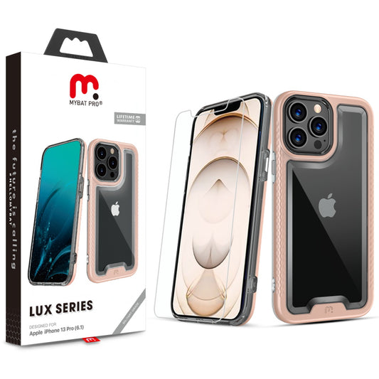 MyBat Pro Lux Series Case with Tempered Glass for Apple iPhone 13 Pro (6.1) - Rose Gold (1102052)