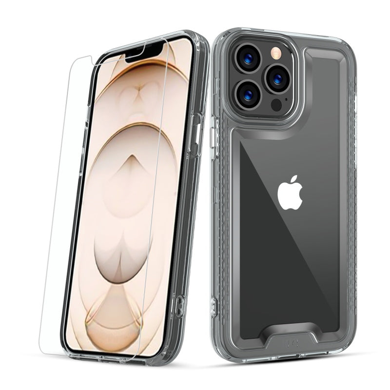 MyBat Pro Lux Series Case with Tempered Glass for Apple iPhone 13 Pro (6.1) - Clear (1102056)