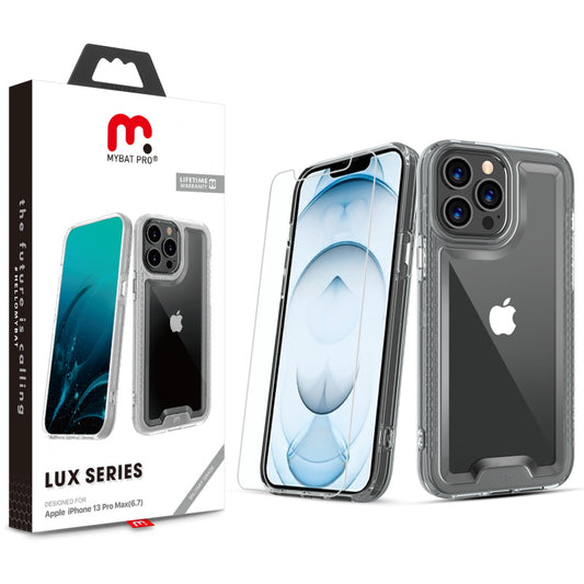 MyBat Pro Lux Series Case with Tempered Glass for Apple iPhone 13 Pro Max (6.7) - Clear (1102078)