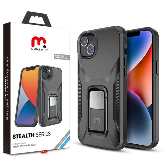 MyBat Pro Antimicrobial Stealth Series (with Stand) for Apple iPhone 16e /15/ 14 / 13 - Black / Black (1102742)
