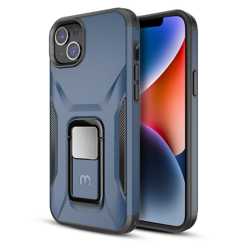 MyBat Pro Antimicrobial Stealth Series (with Stand) for Apple iPhone 16e /15/ 14 / 13 - Blue / Black (1102743)