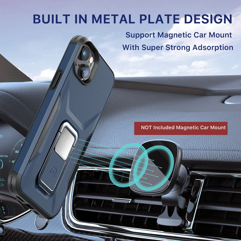 MyBat Pro Antimicrobial Stealth Series (with Stand) for Apple iPhone 16e /15/ 14 / 13 - Blue / Black (1102743)