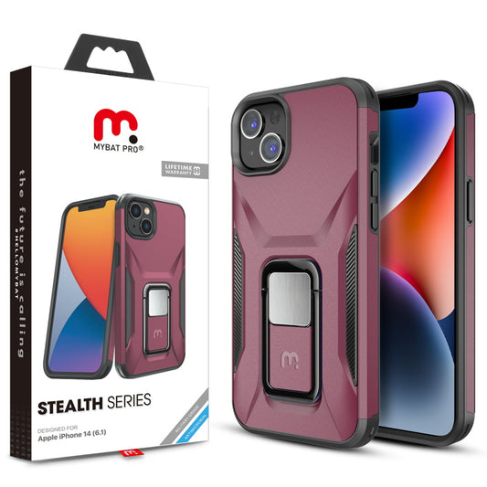 MyBat Pro Antimicrobial Stealth Series (with Stand) for Apple iPhone 16e /15/ 14 / 13 - Plum / Black (1102747)