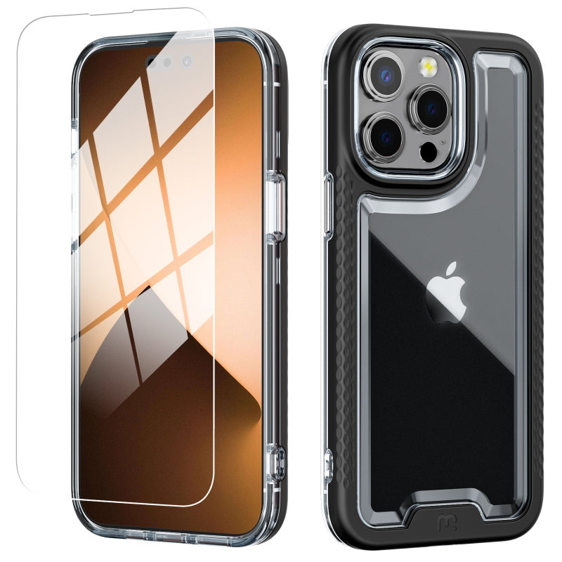 Apple iPhone 14 PRO MyBat Pro Lux Series Case with Tempered Glass - Black (1104690)