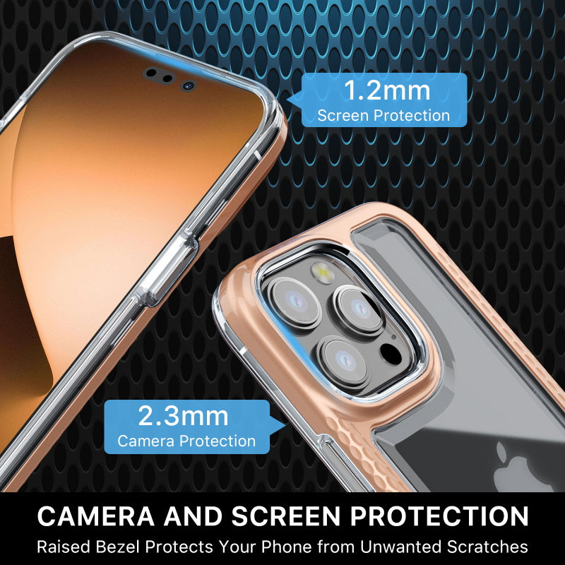 Apple iPhone 14 PRO MyBat Pro Lux Series Case with Tempered Glass - Rose Gold (1104689)