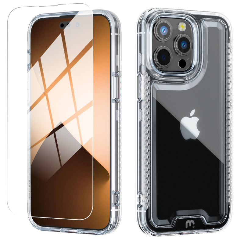 Apple iPhone 14 PRO MyBat Pro Lux Series Case with Tempered Glass - Clear (1104688)