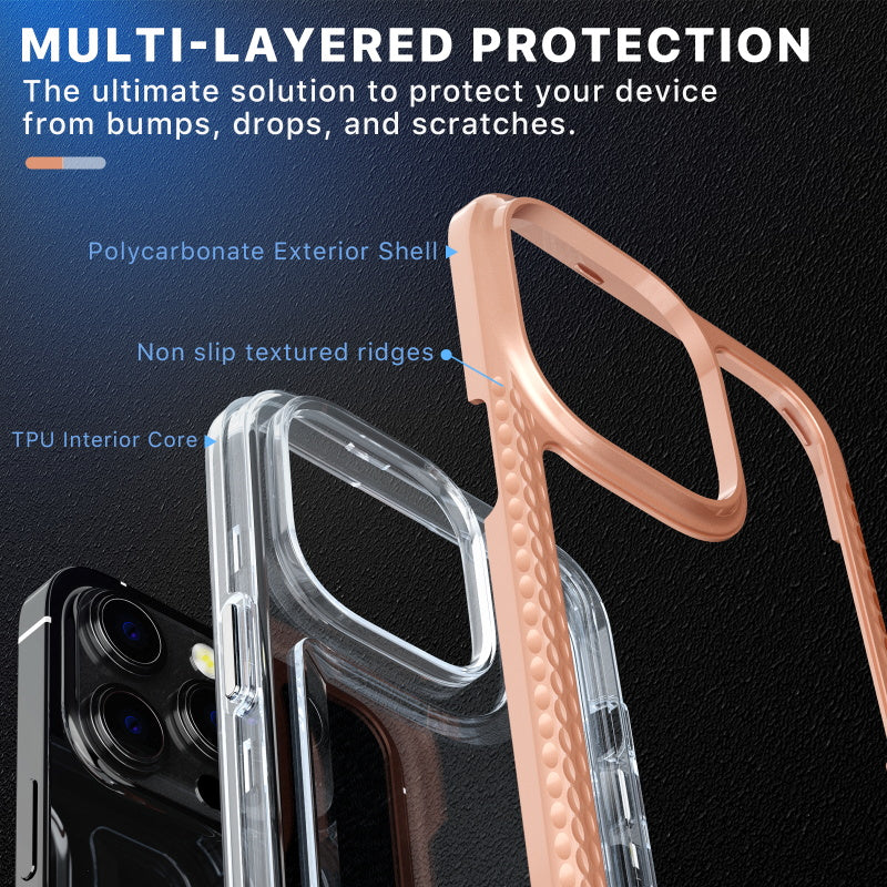 Apple iPhone 14 PRO MAX 6.7  Mybat Pro Lux Series Case with Tempered Glass - Rose Gold (1104700)