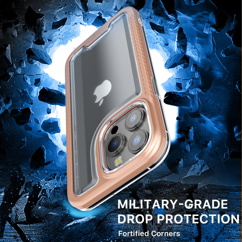 Apple iPhone 14 PRO MAX 6.7  Mybat Pro Lux Series Case with Tempered Glass - Rose Gold (1104700)