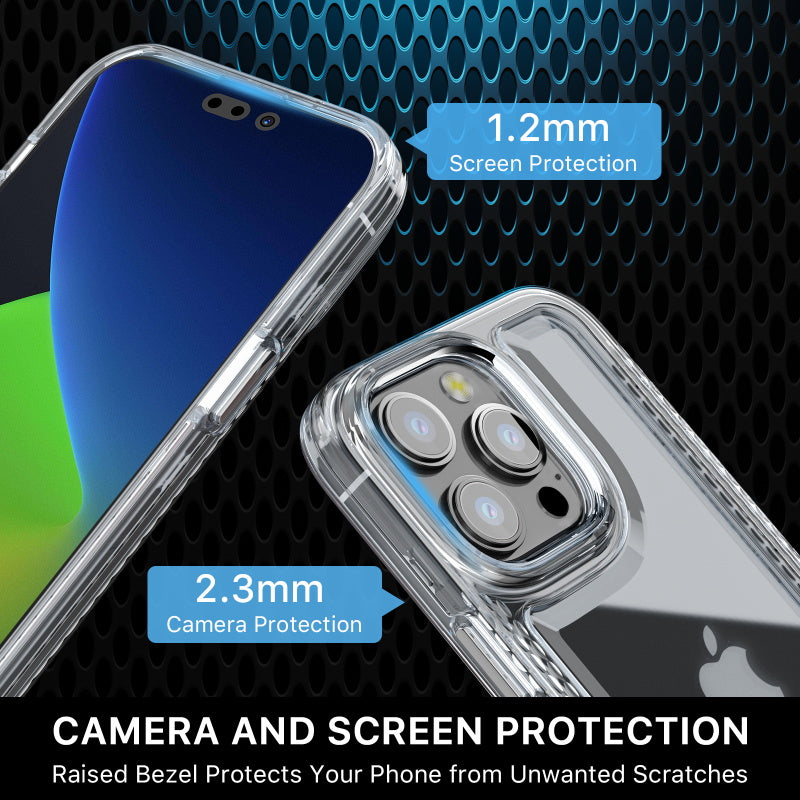 Apple iPhone 14 PRO MAX 6.7  Mybat Pro Lux Series Case with Tempered Glass - Clear (1104701)