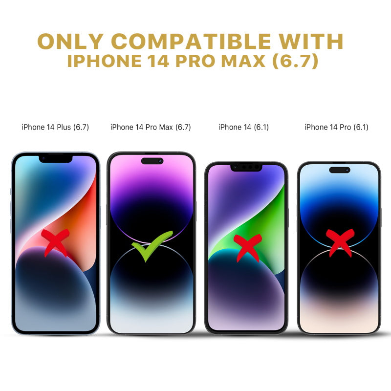 Apple iPhone 14 Pro Max (6.7) MyBat Pro Privacy Full Coverage Tempered Glass Screen Protector - Black (1104887)