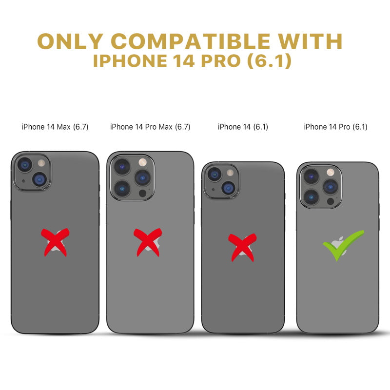Apple iPhone 14 PRO MyBat Pro Full Coverage Tempered Glass Screen Protector - Black (1104713)