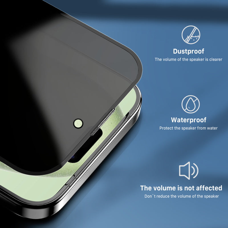 MyBat Pro Privacy Full Coverage Tempered Glass Screen Protector w/ Installation Tray for Apple iPhone 15 Plus (6.7) - Black (1106222)