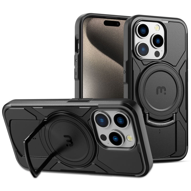 Apple iPhone 15 Pro (6.1) MyBat Pro Stealth Series w/ MagSafe Case - Black / Black (1106206)