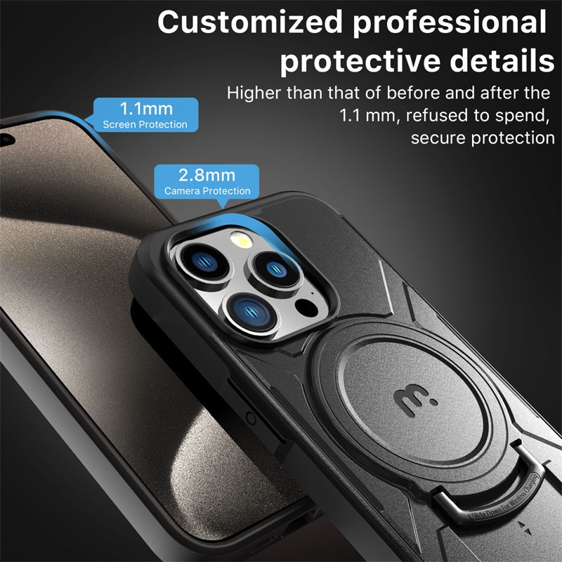 Apple iPhone 15 Pro (6.1) MyBat Pro Stealth Series w/ MagSafe Case - Black / Black (1106206)