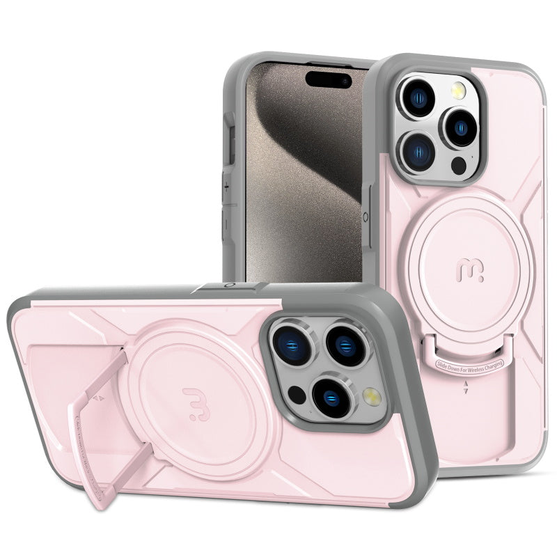 Apple iPhone 15 Pro (6.1) MyBat Pro Stealth Series w/ MagSafe Case - Pink / Gray (1106207)