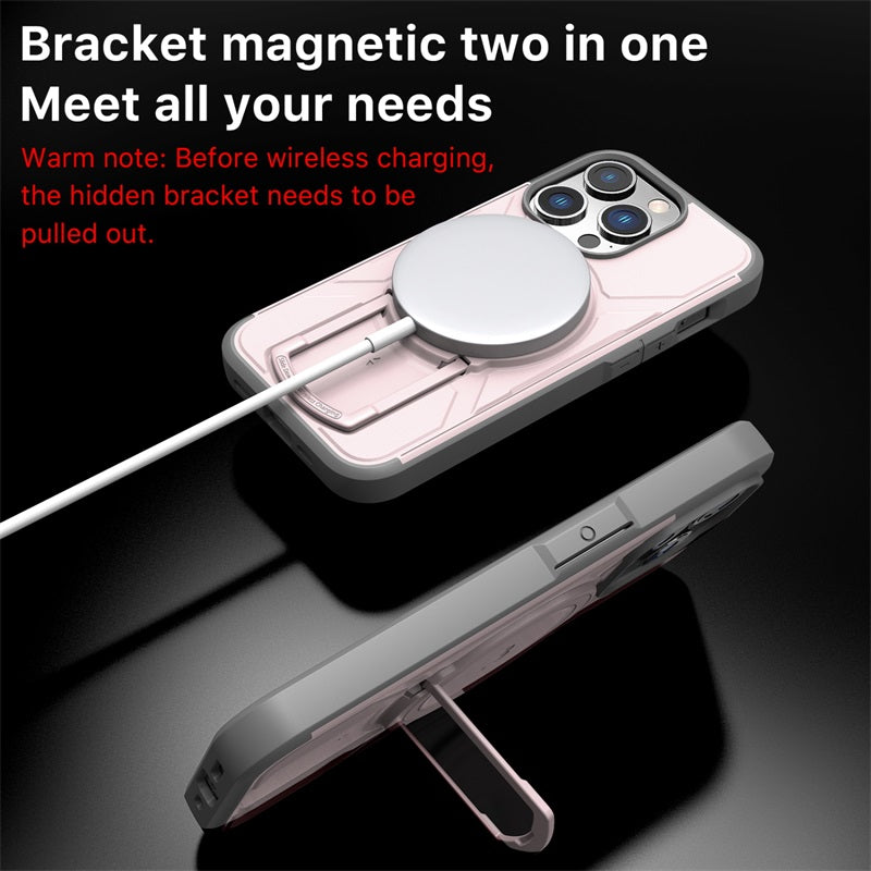 Apple iPhone 15 Pro (6.1) MyBat Pro Stealth Series w/ MagSafe Case - Pink / Gray (1106207)