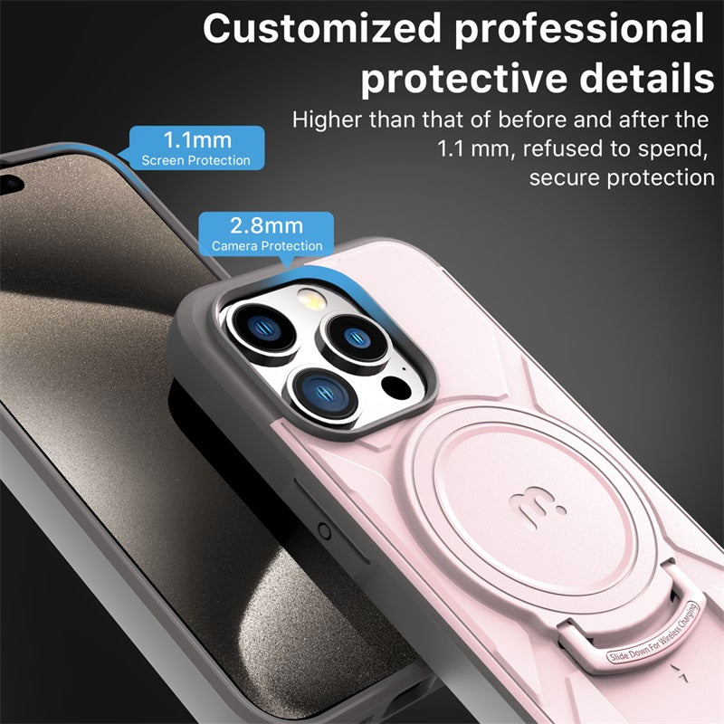 Apple iPhone 15 Pro (6.1) MyBat Pro Stealth Series w/ MagSafe Case - Pink / Gray (1106207)