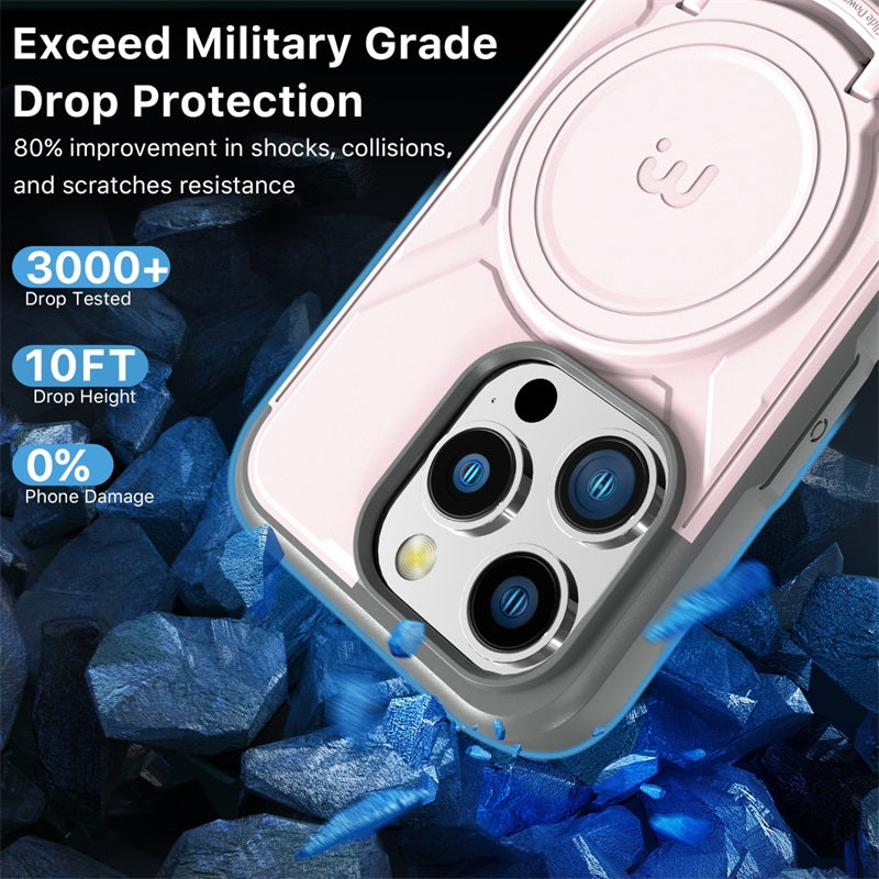 Apple iPhone 15 Pro (6.1) MyBat Pro Stealth Series w/ MagSafe Case - Pink / Gray (1106207)