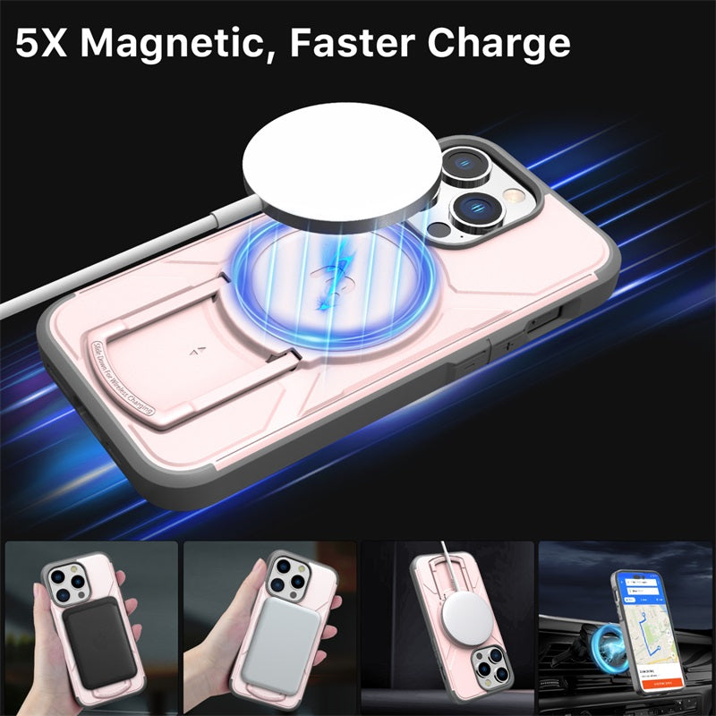 Apple iPhone 15 Pro (6.1) MyBat Pro Stealth Series w/ MagSafe Case - Pink / Gray (1106207)