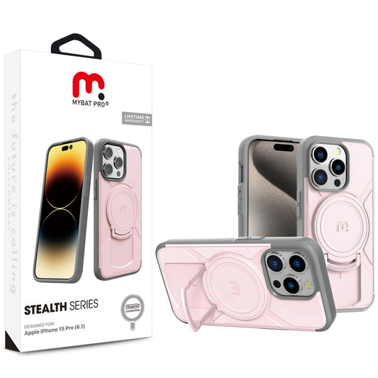 Apple iPhone 15 Pro (6.1) MyBat Pro Stealth Series w/ MagSafe Case - Pink / Gray (1106207)