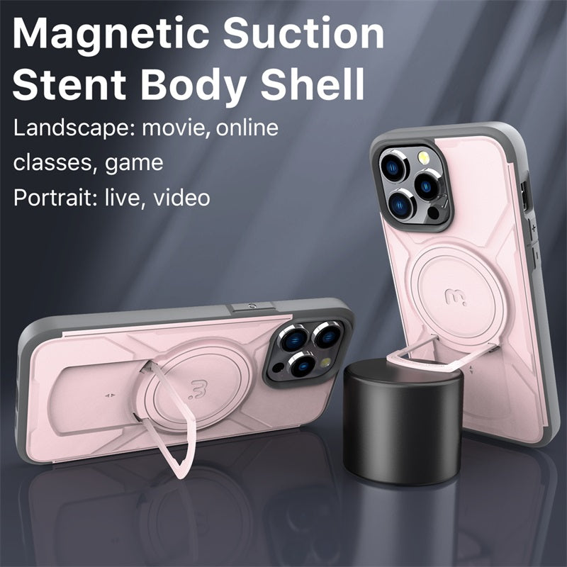 Apple iPhone 15 Pro Max (6.7) MyBat Pro Stealth Series w/ MagSafe Case - Pink / Gray  (1106212)