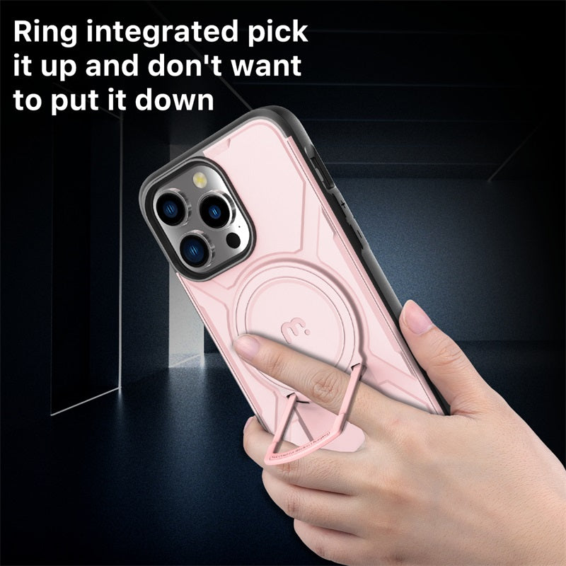 Apple iPhone 15 Pro Max (6.7) MyBat Pro Stealth Series w/ MagSafe Case - Pink / Gray  (1106212)