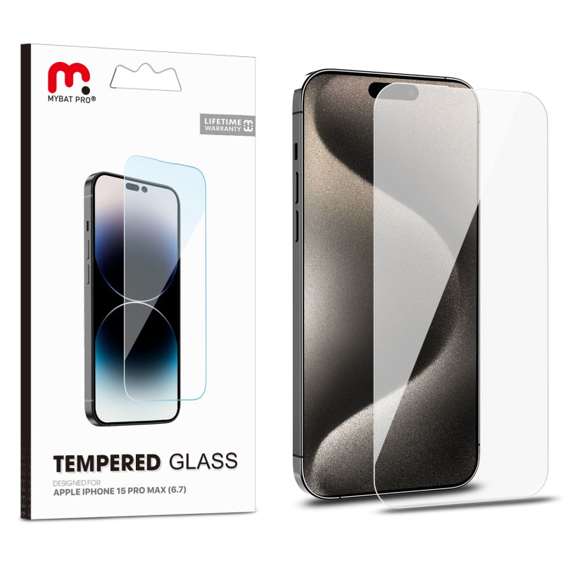 MyBat Pro Tempered Glass Screen Protector (2.5D) for Apple iPhone 15 Pro Max (6.7) - Clear (1106126)