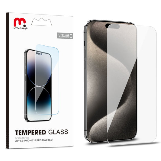 MyBat Pro Tempered Glass Screen Protector (2.5D) for Apple iPhone 15 Pro Max (6.7) - Clear (1106126)