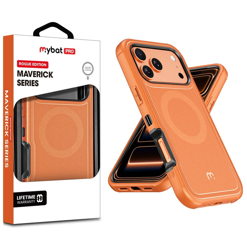 MyBat Pro Maverick Series Rogue Edition MagSafe Case for Apple iPhone 17 Pro Max - Cosmic Orange ( 1107657) (MSRP $59.99)