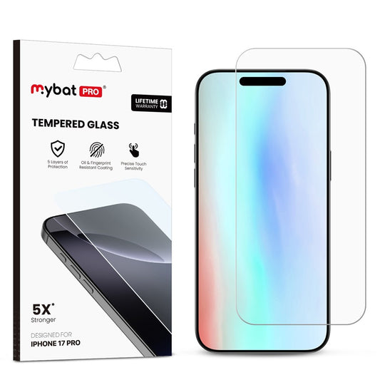 MyBat Pro Tempered Glass Screen Protector (2.5D) for Apple iPhone 17 Pro - Clear (1103290) (MSRP $39.99)