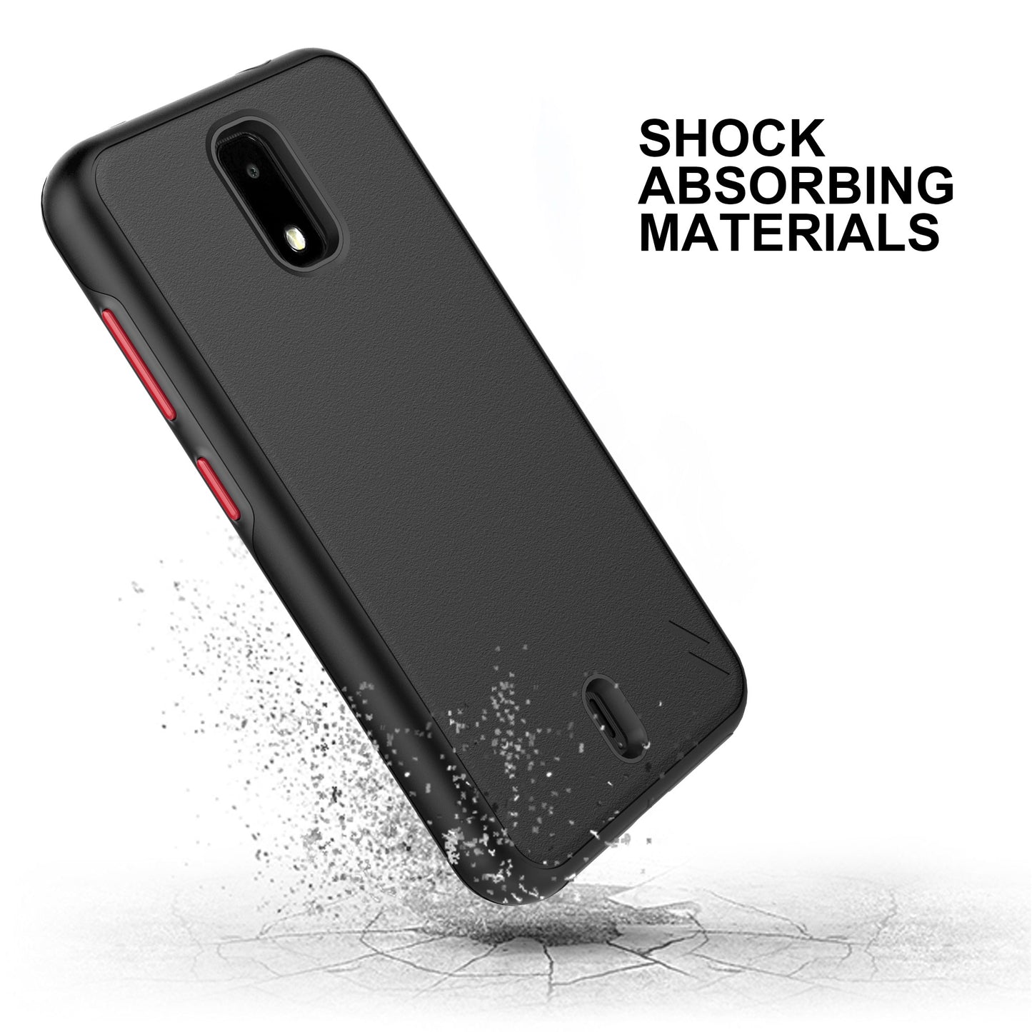 CRICKET DEBUT 4G LTE ZIZO REALM SERIES CASE - BLACK (1102273)