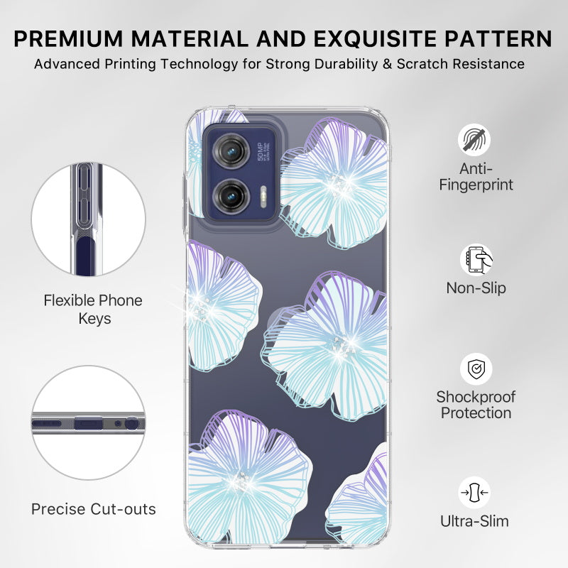 Motorola MOTO G 5G (2023) MyBat Pro Mood Series Case (with Diamonds) - Seashells (1105851)