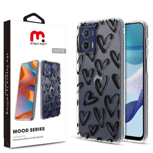 Motorola MOTO G 5G (2023) MyBat Pro Mood Series Case - Black Hearts (1105850)