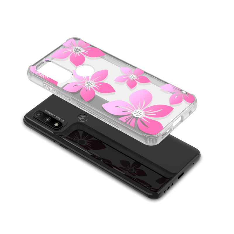 Moto G Play 2023, Moto G Pure, Moto G Power (2022) MyBat Pro Mood Series Case (with Diamonds) - Blossom (1103169)
