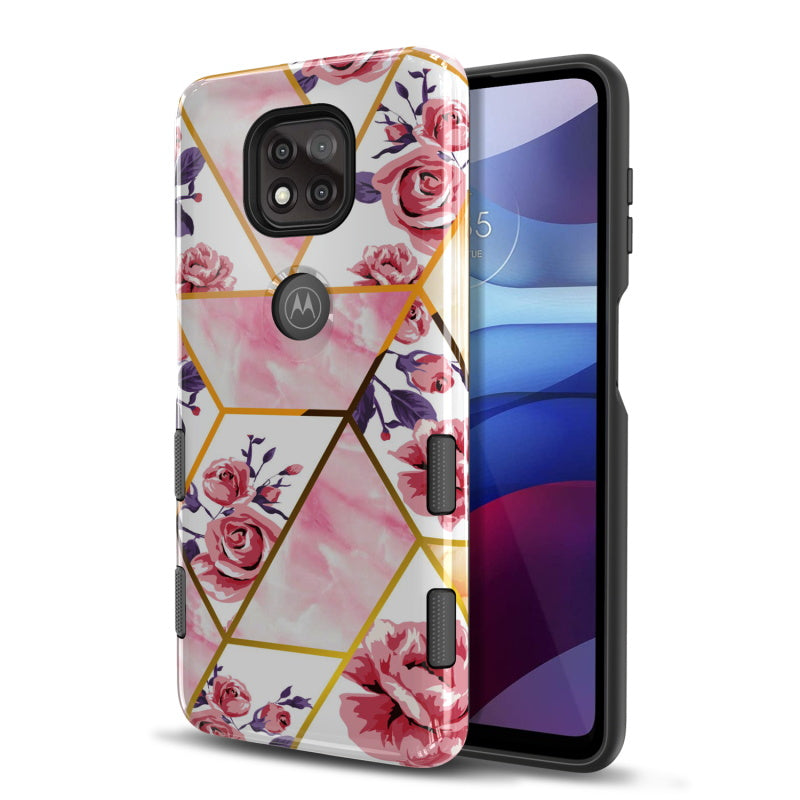 Moto G Power (2021) MyBat Pro TUFF Subs Series Case - Rose Marble (1101151)