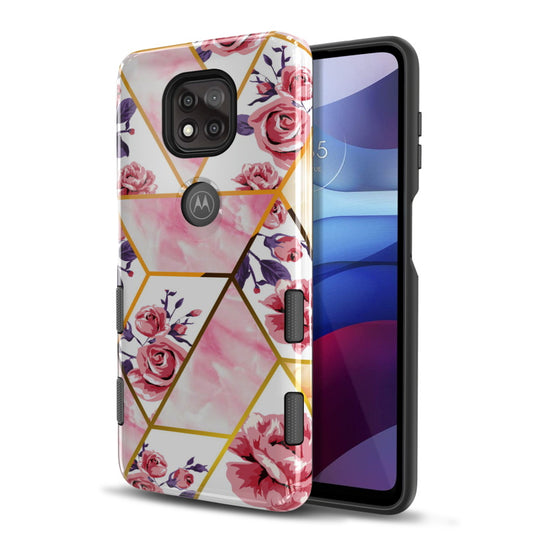 Moto G Power (2021) MyBat Pro TUFF Subs Series Case - Rose Marble (1101151)