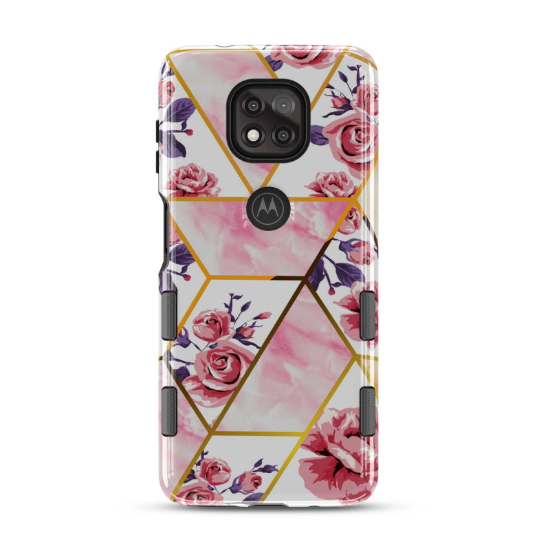 Moto G Power (2021) MyBat Pro TUFF Subs Series Case - Rose Marble (1101151)
