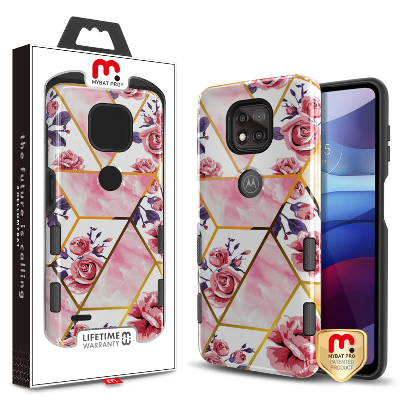 Moto G Power (2021) MyBat Pro TUFF Subs Series Case - Rose Marble (1101151)