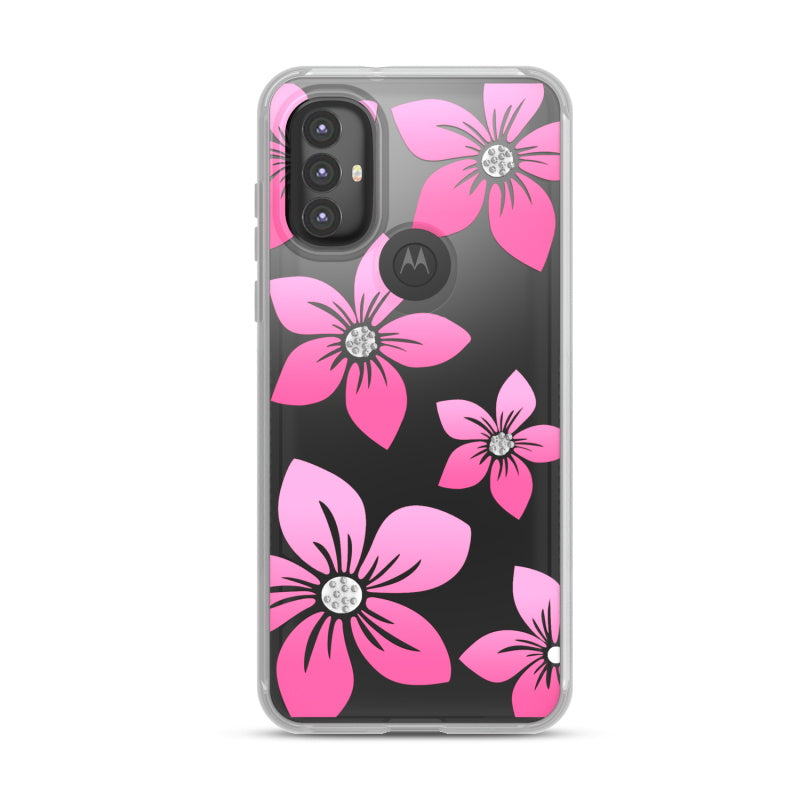 Moto G Play 2023, Moto G Pure, Moto G Power (2022) MyBat Pro Mood Series Case (with Diamonds) - Blossom (1103598)