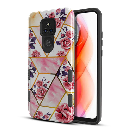 Moto G Play (2021) MyBat Pro TUFF Subs Series Case - Rose Marble (1101141)