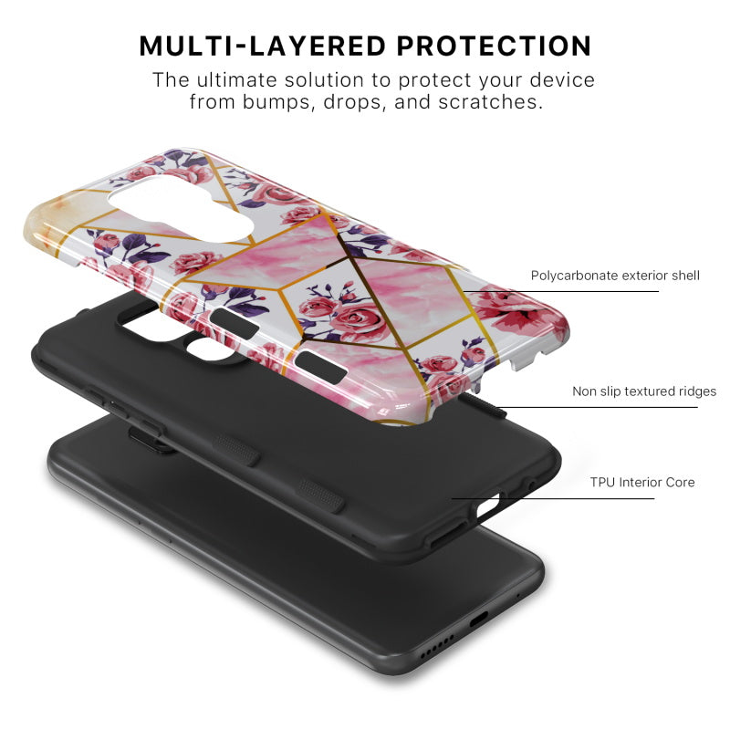 Moto G Play (2021) MyBat Pro TUFF Subs Series Case - Rose Marble (1101141)