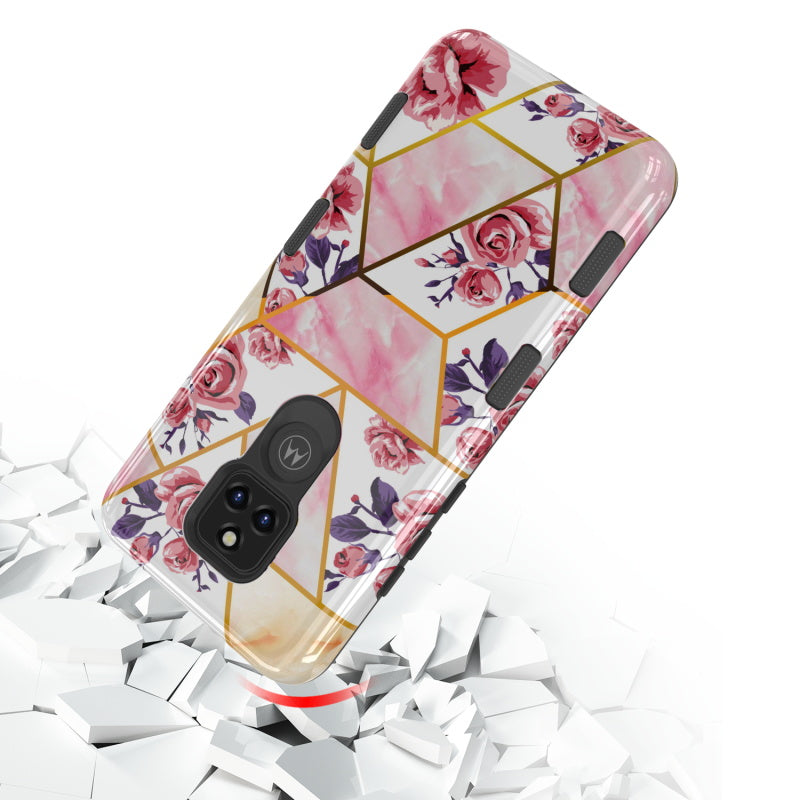 Moto G Play (2021) MyBat Pro TUFF Subs Series Case - Rose Marble (1101141)