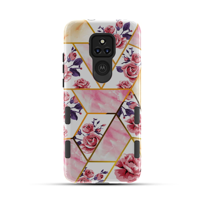 Moto G Play (2021) MyBat Pro TUFF Subs Series Case - Rose Marble (1101141)