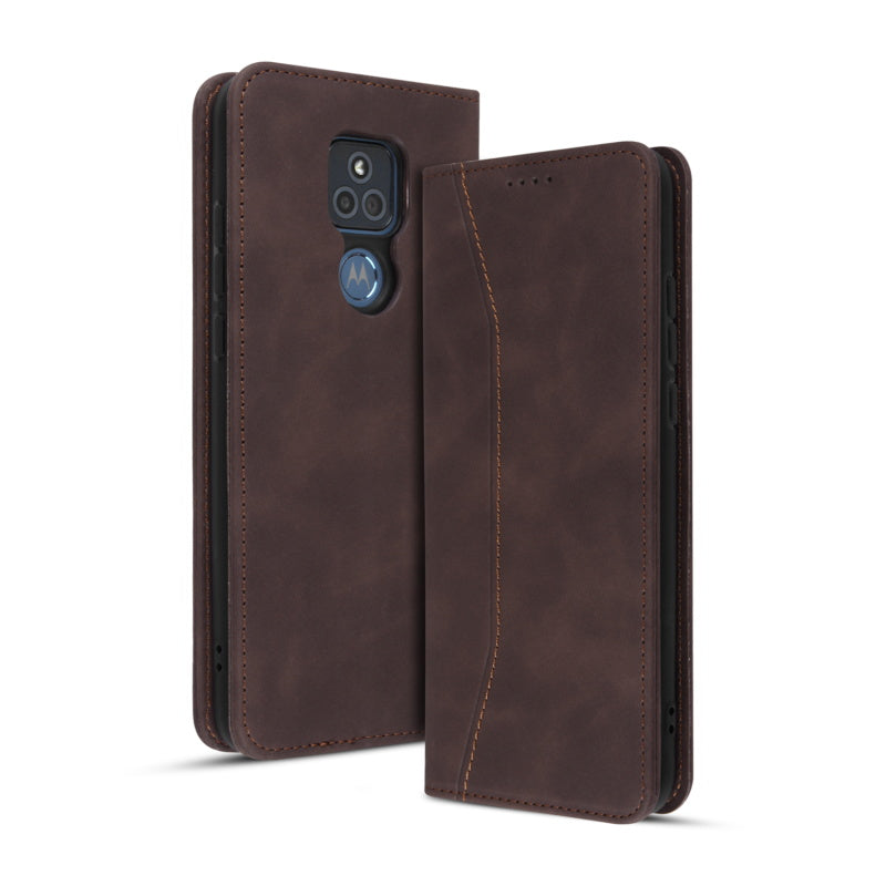 Moto G Power (2021) MyBat Pro Executive Series Wallet Case - Brown (1101641)