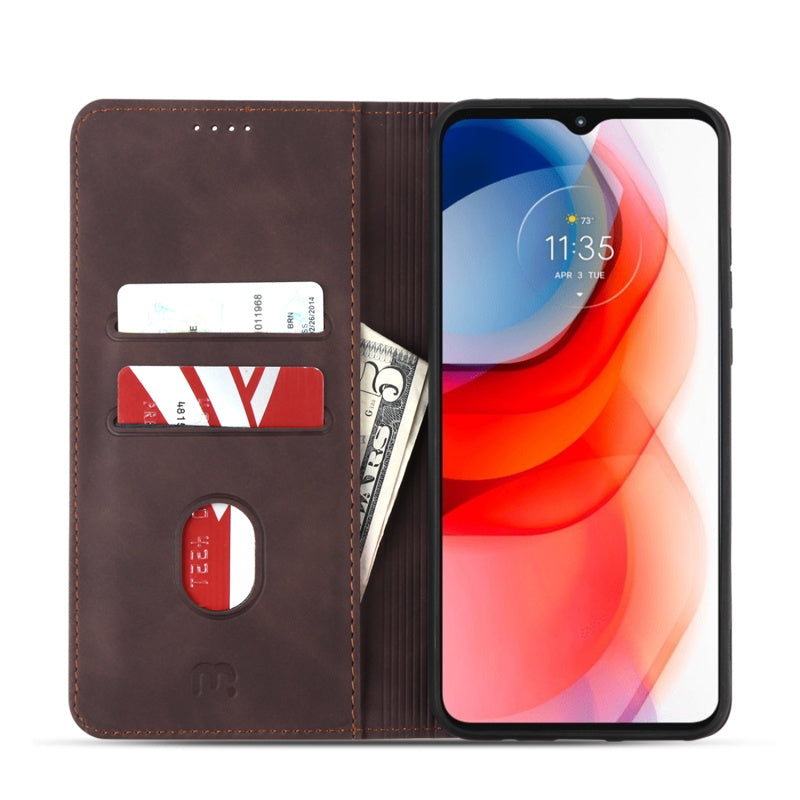 Moto G Power (2021) MyBat Pro Executive Series Wallet Case - Brown (1101641)