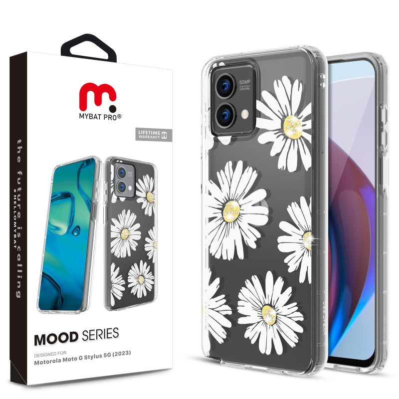 MyBat Pro Mood Series Case (with Diamonds) for Motorola Moto G Stylus 5G (2023) - Happy (1105779)