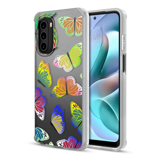 Motorola Moto G Stylus 5G (2022) MyBat Pro Mood Diamond Series Case - Neon Butterfies (1103950)