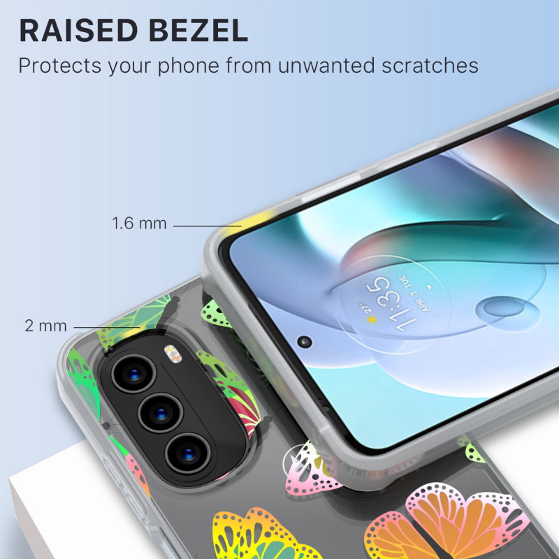 Motorola Moto G Stylus 5G (2022) MyBat Pro Mood Diamond Series Case - Neon Butterfies (1103950)